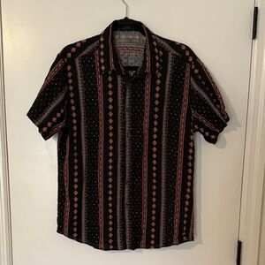 Black and Red Patterned Men's Shirt